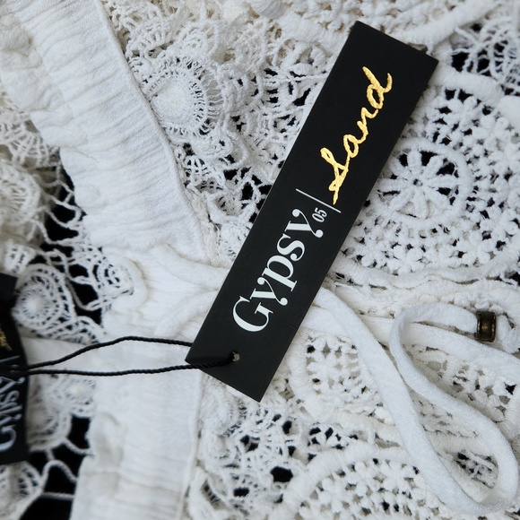 **HP** Nwt Gypsy 05 Sand Mantar Crochet Swim Cover Up Pants - Picture 13 of 14